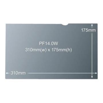 LENOVO Filtre de confidentialité PF14.0W pour écran - Noir - Pour 35,6 cm (14") Écran large Ordinateur Portable - 16:9