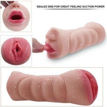 3D Realistic Oral Blow Job Deep Throat Teeth and Tongue Male Vagina Pocket Pussy ni 318