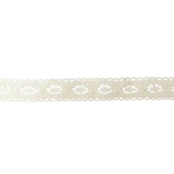 Ruban dentelle - MÉGACRÉA - Rosace écru - 1,5 cm - 2 m - Coton