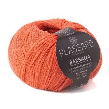 Fil crochet et tricot d'été - PLASSARD - Barbada Corail 50 - Coton et Polyester - Aiguille 3,5 - 1 pelote