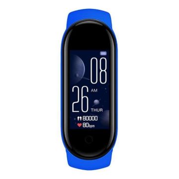 Bracelet Connectée Multisport Pression Artérielle Rythme Cardiaque Bleu - YONIS
