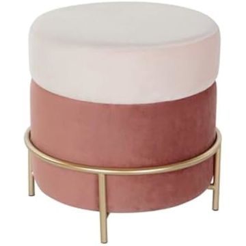 Repose-pieds - DKD Home Decor - Standard - Métal - Rose et Doré - 48 cm