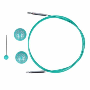 Câble inter. KnitPro - 80cm - Pivotant 360° - Couleur Bleu - 1pc