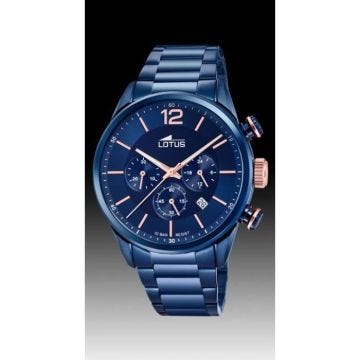 Montre - Lotus - 18680/2 - Chrono Colour - Acier PVD Bleu - Étanchéité 100m