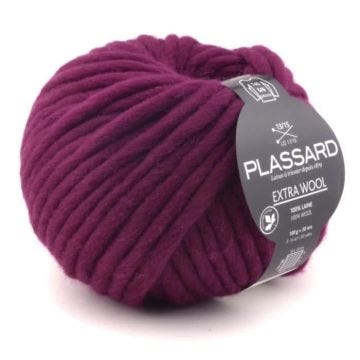 Pelote de laine - Plassard - Extra Wool 103 Pourpre - 100% Laine