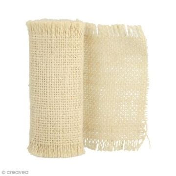 Ruban de tissu en toile de lin - ARTEMIO - Crème - 10 cm x 1 m