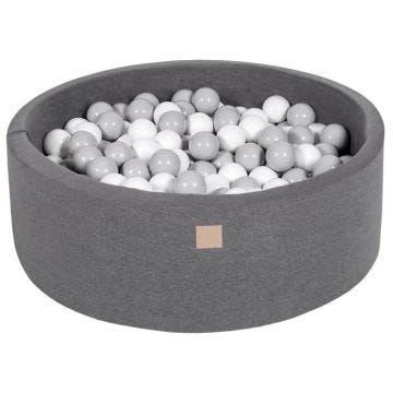 Piscine à balles pour bébé MeowBaby - Gris - 90x30cm/200 balles 7cm - Fabriqué en UE