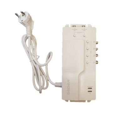AMPLIFICATEUR DISTRIBUTEUR 2 ENTRÉES TNT ET DAB (FM) 4 SORTIES TV GAIN 26 DB