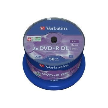 Lot de 50 DVD+R DL Verbatim - 8.5 Go - Spindle