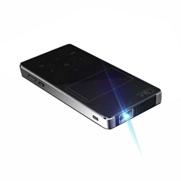 Mini Projecteur Android 5.1 Miracast Bluetooth Vidéoprojecteur DLP HDMI Noir +SD 4Go +SD 64Go YONIS