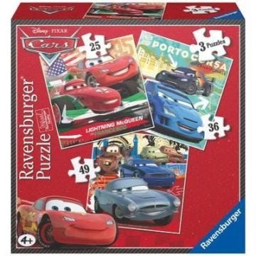 Puzzle 3 en 1 - Cars - 25 pièces - Ravensburger