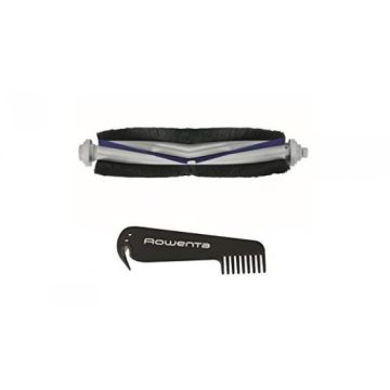Brosse turbo poils animaux et brossette ROWENTA pour aspirateurs robot Explorer 40 Noir/Gris ZR720003