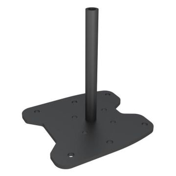 Embase à fixer au sol - MULTIBRACKETS - M Pro Series - Acier - Poids max 90 kg - Noir