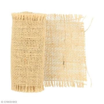 Ruban de tissu en toile de jute - ARTEMIO - Naturel - 10 cm x 1 m
