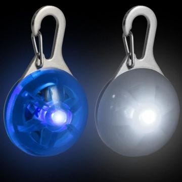 Pendentif Lumineux LED pour Chien Animaux - CampTeck - 3 Modes D'éclairage - Bleu & Blanc