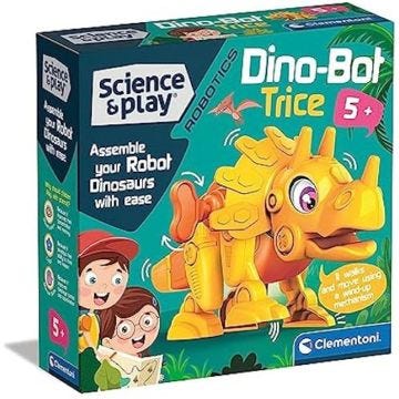 Jeu éducatif - CLEMENTONI - Dino Bot Tricératops - Assemblage facile - Mouvements uniques