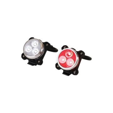 JEU DE FEUX 3 LEDS RECHARGEABLES (SORTIE USB) AV BLANC ET AR ROUGE