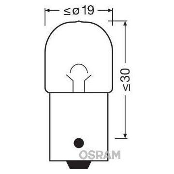 OSRAM Lot de 2 Lampes de signalisation halogène Original R5W