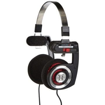 Casque - Koss - PortaPro - Rouge/Noir - Filaire - Pliable - Sur-oreille