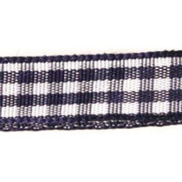 Ruban quadrillé - Bleu foncé - 9,5 mm - 10 m - …
