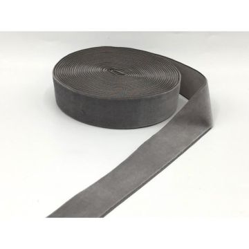 Ruban sangle décoratif - AnseTendance - 10m - Velours polyester - 25mm - Couleur gris