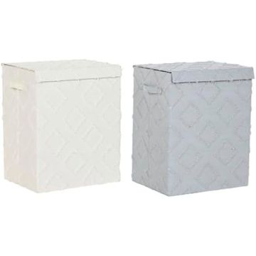 Panier - HOME ESPRIT - Gris crème - 40 x 30 x 50 cm - 2 unités - Multicolore