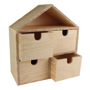 Petit meuble de rangement en bois - 20 x 19 x 22.5 cm