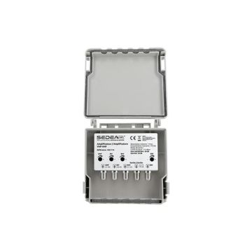 Amplificateur VHF UHF 4 entrées 1 sortie 38 dB SEDEA 023714 - 12 Vcc, BV BIV BIII, Facteur de bruit 5-8 max