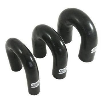 Coudes Silicones 180 degres - D30mm - Noir