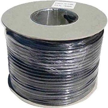 Webro Câble coaxial numérique pour antenne et télévision satellite RG6 Noir 100 m