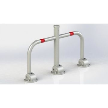 Barriére de parking arceau a 3 pieds paralèlles - Lot de 26