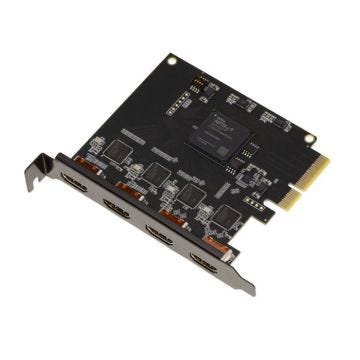 Carte PCIe pour Capture de Flux HDMI. Enregistre jusqu'à 4 Flux en même Temps sans Compression. Compatible HD et 4K.