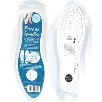 Semelles à Mémoire de Forme - découpables Taille 35 à 47