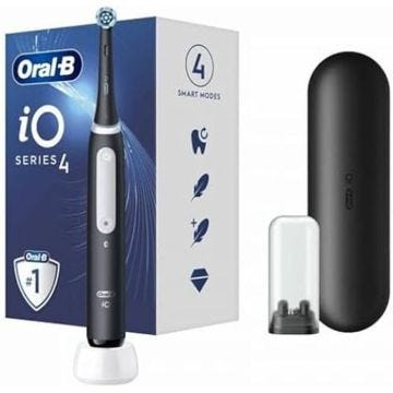 Brosse à dents électrique - ORAL-B - iO Series 4 - Noir mat - Soin buccal - Unisexe