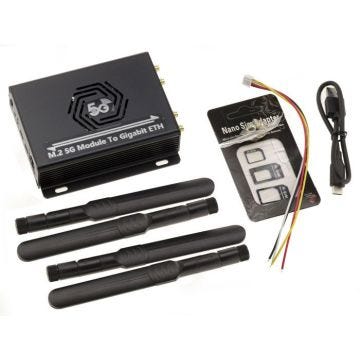 Adaptateur M2 B Key vers Ethernet 2.5G pour module WWAN LTE Avec support carte SIM