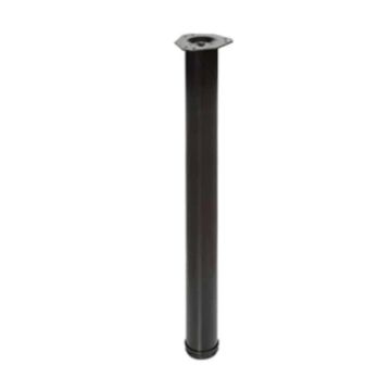 PIED ROND TABLE 60*710MM ACIER PEINT NOIR, LOT DE 8