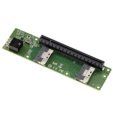 Carte 2 ports SFF-8654 8i vers PCIe Gen 4.0 x8 ou x16 - SFF8654 24G
