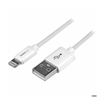 Câble Apple Lightning vers USB de 1 m en blanc - Cordon de synchronisation Lightning pour iPhone, iPod, iPad - Blanc - USBLT1MW