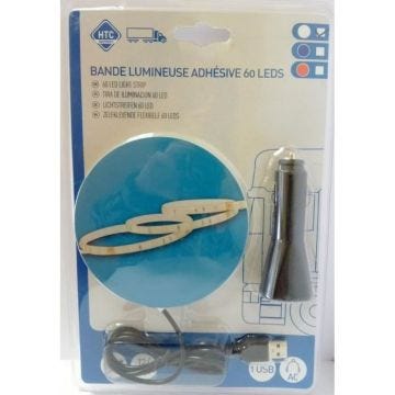 Blande Flexible Adhésive Lumineuse 12/24V 60 LEDS 2M Blanc