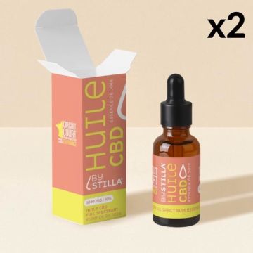 Lot 2 Huiles CBD 20% Full Spectrum BySTILLA "Citron Gingembre" 2000mg (2x10ml)