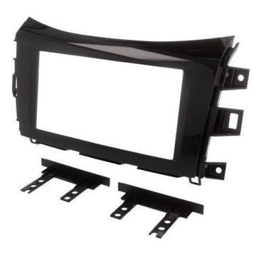 Facade autoradio FA507 compatible avec Nissan Navara ap15 - Pour 100x200mm - Noir brillant - 2DIN