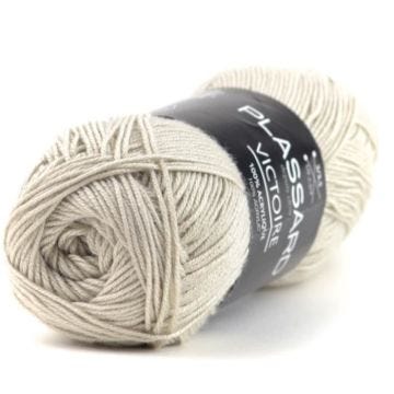 Fil crochet et tricot d'été - PLASSARD - Victoire 27 - Acrylique - Couleur Beige - 1 pelote