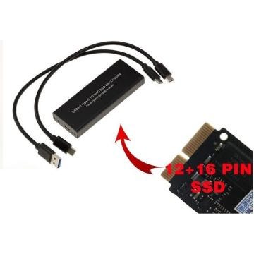 Boitier USB 3.0 A ou C pour SSD MACBOOCK PCIe. CHIPSET PLX. Mac 2013 2014 2015 2016 2017 2018 2019 2020 en 12+16 Points