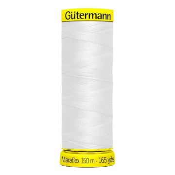Fil à coudre Gütermann Maraflex, No. 120, pour des coutures très élastiques 800 Blanc
