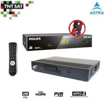 RÉCEPTEUR PHILIPS DSR 3231T , DÉMODULATEUR SATELLITE HD TNTSAT (ASTRA 19.2°) (VENDU SANS CARTE)