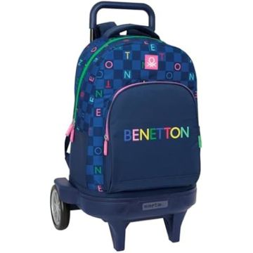 Sac à dos à roulettes - SAFTA - Benetton DAMERO - Compact - Amovible - Idéal pour enfants