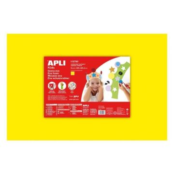 Mousse EVA caoutchouc 40x60 cm - Jaune - APLI AGIPA