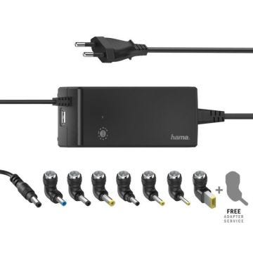 Bloc secteur universel pour ordinateur portable - HAMA - 12-22V/90W - 7 fiches - Noir