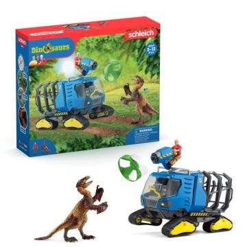 Coffret de jeu Jouets Schleich - Véhicule de Capture Dino - Figurine Dinosaure Pour Garçons et Filles - Cadeau pour Enfants dès 4
