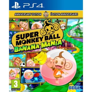 Jeu - SUPER MONKEY BALL BANANA MANIA - PS4 - 300 niveaux - 12 mini-jeux - Mode coop local 4 joueurs